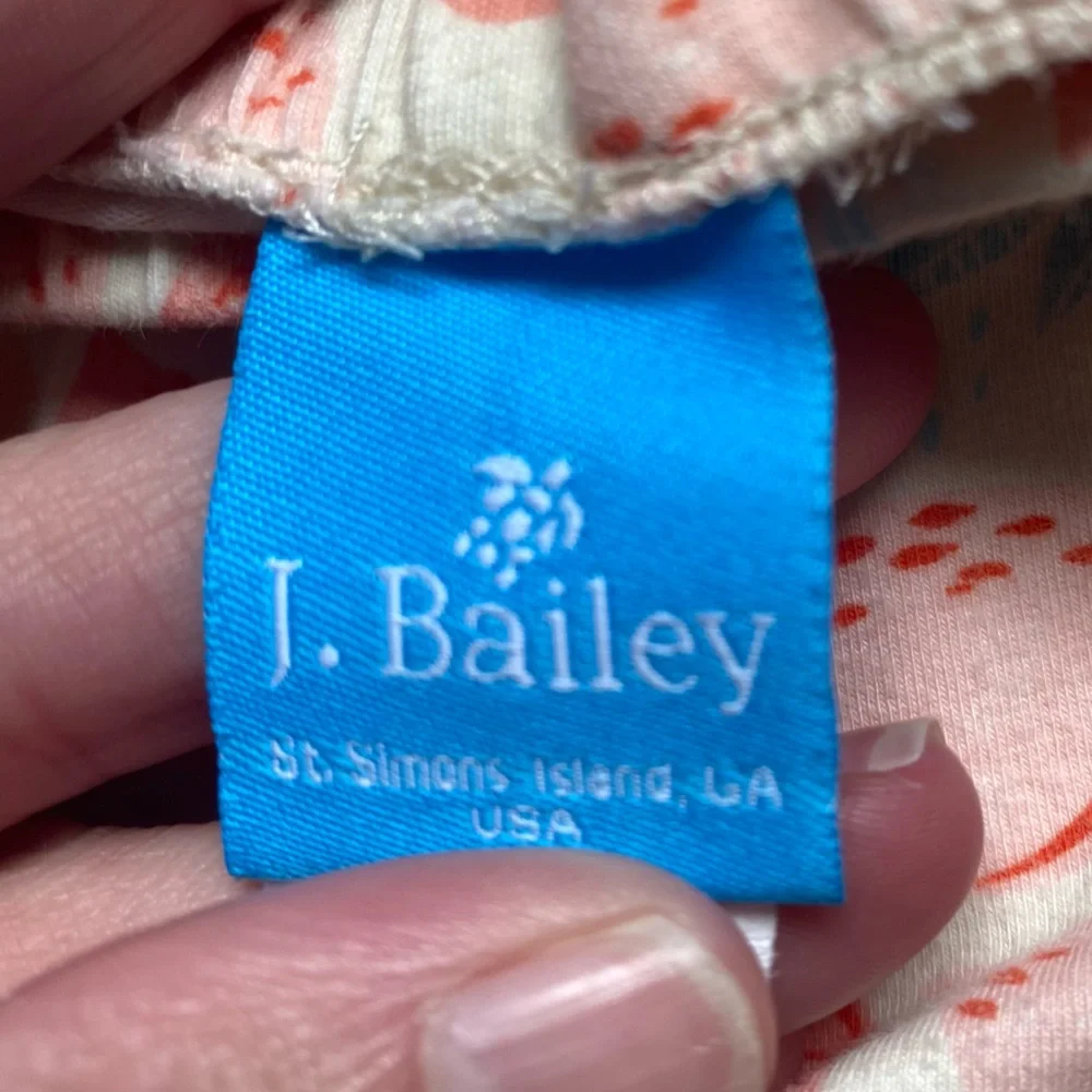 J. Bailey Melon Long Sleeve Top with Ruffle Neck and Matching Melon Lemon Pant 4